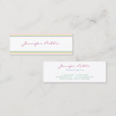 Colorful Striped Modern Minimalist Sjabloon Mini Visitekaartje (Voorkant / Achterkant)