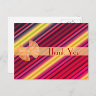 Colorful Striped Pattern Dank u Briefkaart