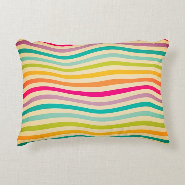 Colorful Striped Seamless Pattern. illustratie. b Accent Kussen (Voorkant)
