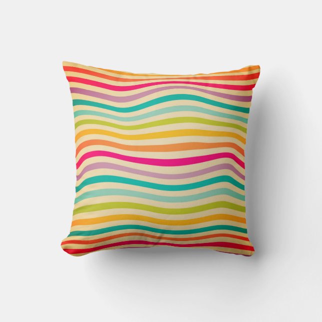Colorful Striped Seamless Pattern. illustratie. b Kussen (Voorkant)
