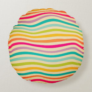 Colorful Striped Seamless Pattern. illustratie. b Rond Kussen