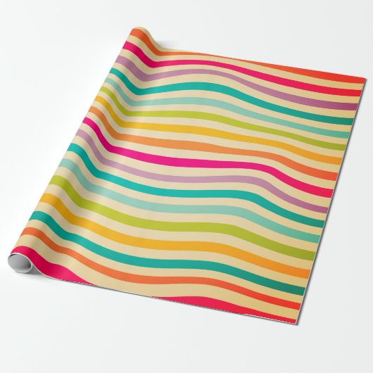 Colorful Striped Seamless Pattern. illustration. b Cadeaupapier (Uitgerold)