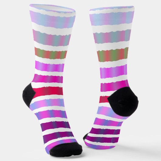 Colorful Stripelike Designer Sokken (Gebogen)