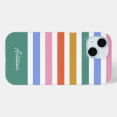 Colorful Stripes - Aangepaste naam Case-Mate iPhone Case (Achterkant (horizontaal))