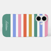 Colorful Stripes - Aangepaste naam Case-Mate iPhone Case (Achterkant (horizontaal))