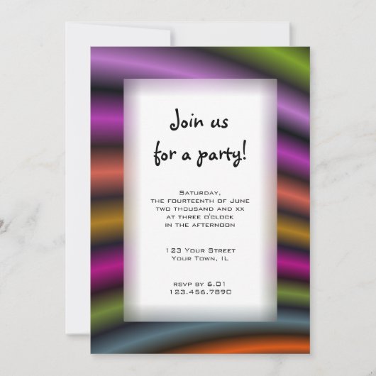 Colorful Stripes All Purpose Party Invitation Kaart (Voorkant)