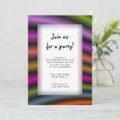 Colorful Stripes All Purpose Party Invitation Kaart (Staand voorkant)