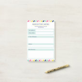 Colorful Stripes Babysitter Post-it® Notes (Op bureau)