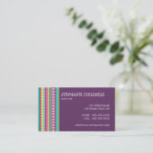 Colorful Stripes Babyzittend Visitekaartje (Staand voorkant)