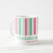 Colorful Stripes Christmas Koffiemok (Voorkant links)