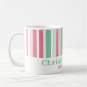 Colorful Stripes Christmas Koffiemok (Links)