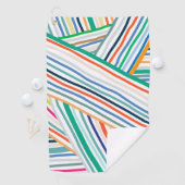 Colorful Stripes Golf Towel Golfhanddoek (Insitu)