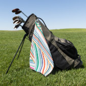 Colorful Stripes Golf Towel Golfhanddoek (Groen)
