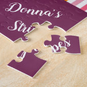 Colorful Stripes Jigzaag Puzzle Daisy Legpuzzel (Zijkant)