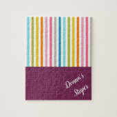 Colorful Stripes Jigzaag Puzzle Daisy Legpuzzel (Verticaal)