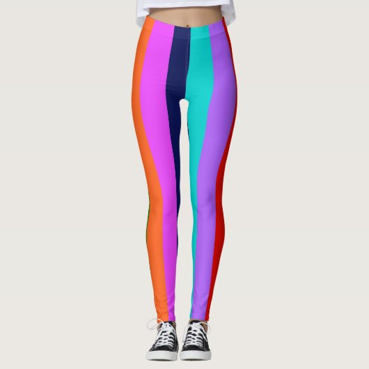 Colorful Stripes Leggings voor vrouwen (Voorkant)