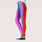 Colorful Stripes Leggings voor vrouwen (Links)
