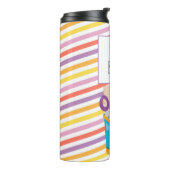 Colorful Stripes-leraar Thermosbeker (Gedraaid links)
