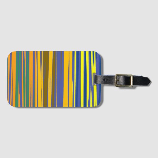 Colorful Stripes Pattern Bagagelabel (Voorkant (horizontaal))