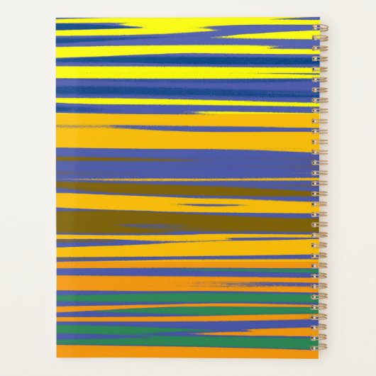 Colorful Stripes Pattern Planner (Achterkant)