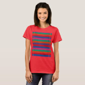 Colorful Stripes Pattern T-shirt (Voorkant volledig)