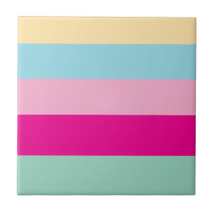 Colorful Stripes Pattern Tegeltje