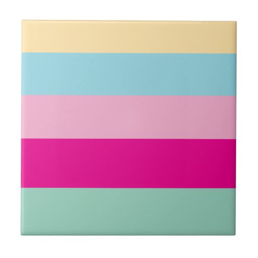 Colorful Stripes Pattern Tegeltje (Voorkant)