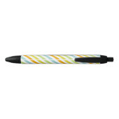 Colorful Stripes Pattern Zwarte Inkt Pen (Achterkant)