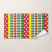 Colorful Stripes Polka Dot Geometric Pattern Bad Handdoek (Handdoek)