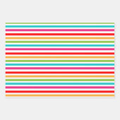 Colorful stripes polka stips Happy Birthday Inpakpapier Vel (Voorkant 3)