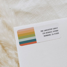 Colorful Stripes Return Address Label