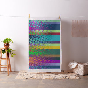 Colorful Stripes & Stippen Patroon + uw ideeën Stof
