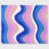Colorful Stripes Waves Gift Cadeaupapier (Vlak)