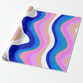 Colorful Stripes Waves Gift Cadeaupapier (Uitgerold)