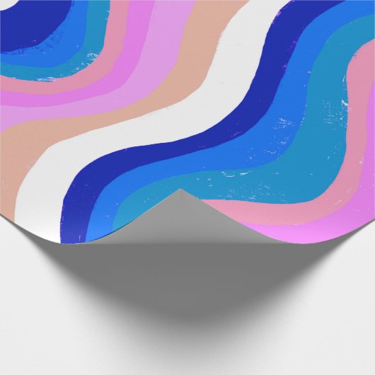 Colorful Stripes Waves Gift Cadeaupapier (Hoek)