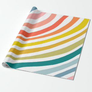 Colorful Stripes Waves Gift Cadeaupapier