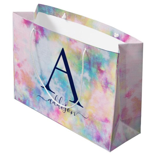 Colorful Stropdas-Dye Monogram Groot Cadeauzakje (Achterkant Gekanteld)