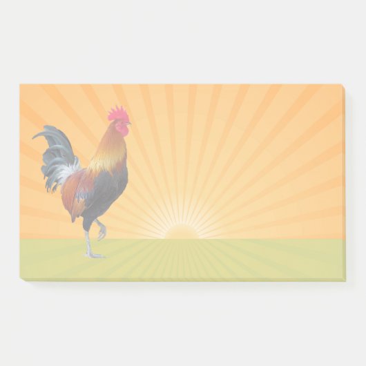Colorful Strutting Rooster Design Post-it Notes (Voorkant)