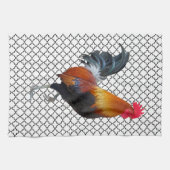Colorful Strutting Rooster Kitchen Towel Theedoek (Horizontaal)