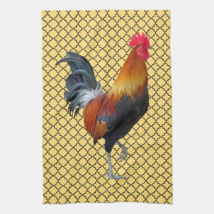 Colorful Strutting Rooster Kitchen Towel Theedoek