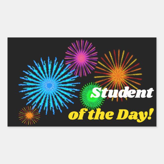 Colorful "Student of the Day!" Sticker (Voorkant)