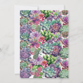 Colorful Succulent Baby in het Baby shower Bloom Kaart (Achterkant)