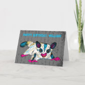 Colorful Sugar Glider Moderne Art, gepersonaliseer Kaart (Voorkant)