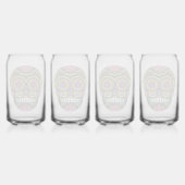 Colorful Sugar Skull Blikvorm Glas (Achterkant)