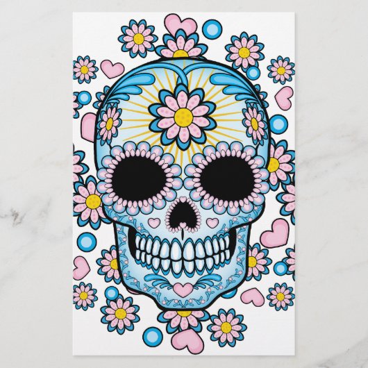 Colorful Sugar Skull Briefpapier (Voorkant)