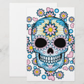 Colorful Sugar Skull Briefpapier (Voorkant / Achterkant)