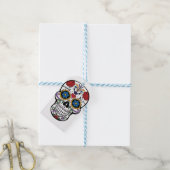 Colorful Sugar Skull Cadeaulabel (Met Touw)