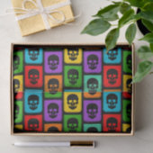 Colorful Sugar Skull Halloween Party Gift Tissue Tissuepapier (Geschenk)