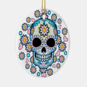 Colorful Sugar Skull Keramisch Ornament (Rechts)