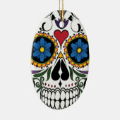 Colorful Sugar Skull Keramisch Ornament (Rechts)